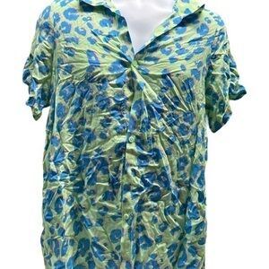 Xhilaration blouse size small nwt green and blue